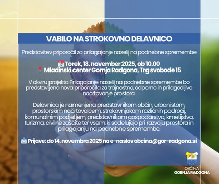 Vabilo na strokovno delavnico